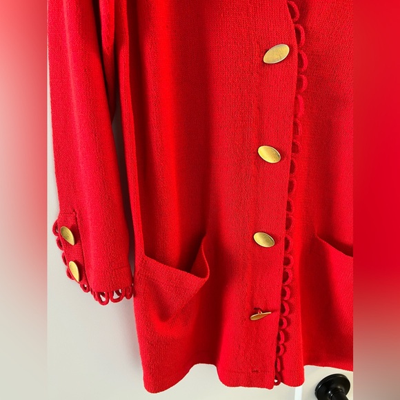 Red Oversized Vintage Cardigan - Picture 4 of 4